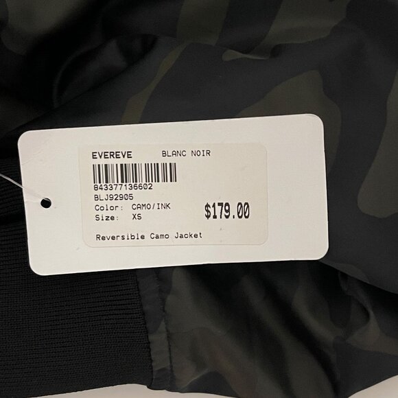 Blanc Noir XS Reversible Camo/Ink Bomber Jacket NEW WITH TAGS - Picture 6 of 9